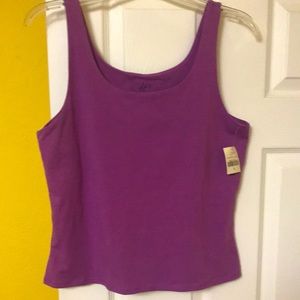 J.jill  Shelf bra tank top size large nwt lavender